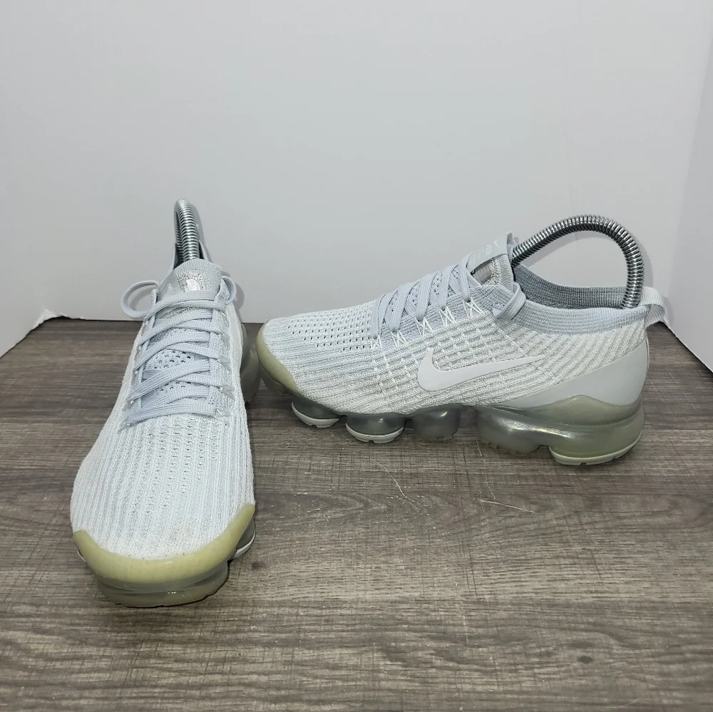 Nike VaporMax Flyknit 3 Pure Platinum Knit Sneakers Shoes AJ6910-100 Womens 7